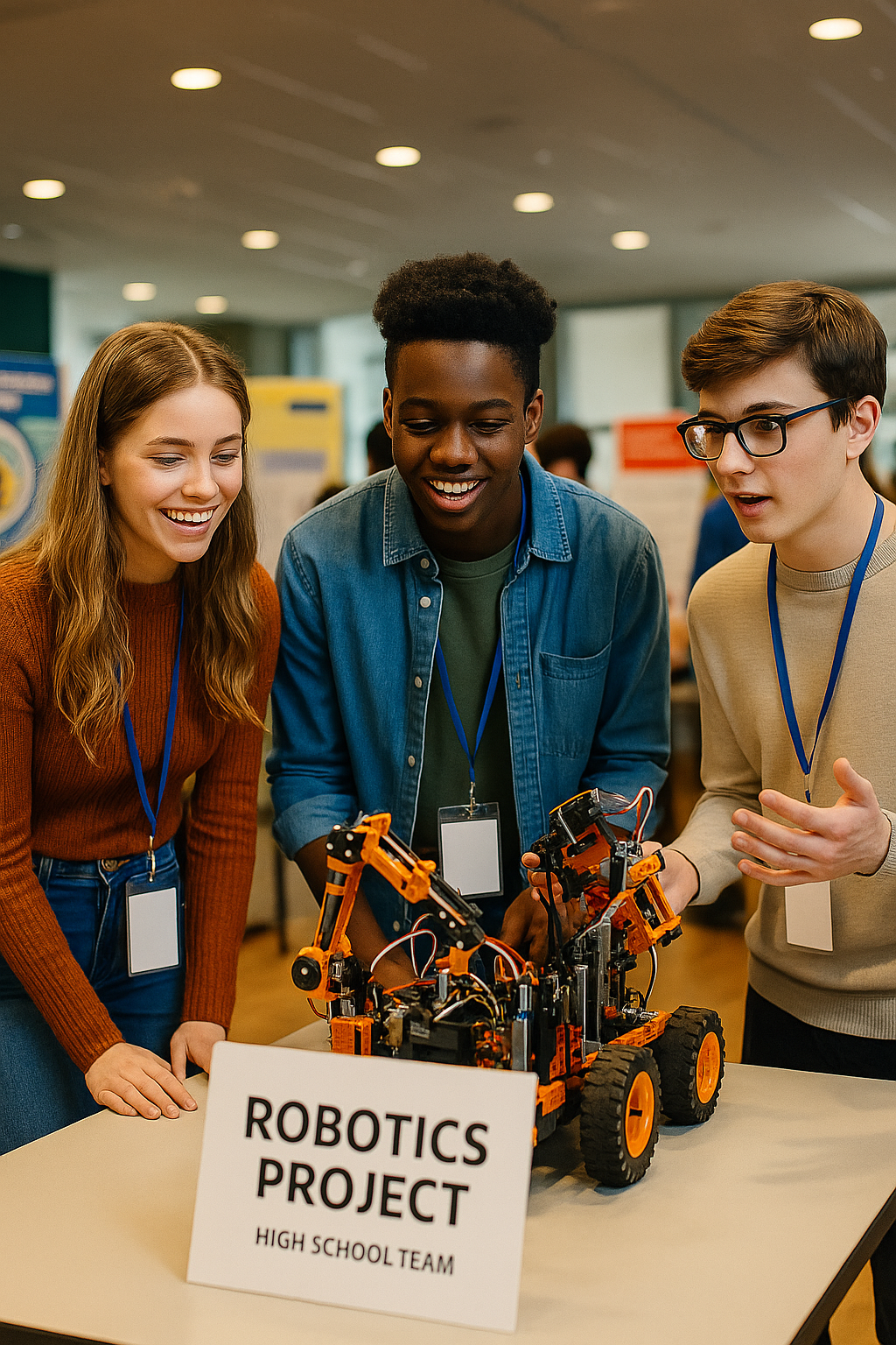 Srednjoškolci prezentiraju robotski projekt na izložbi